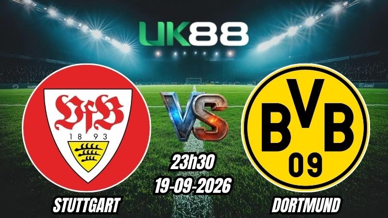 UK88 soi kèo trận cầu tâm điểm vòng 4 Bundesliga giữa Stuttgart vs Dortmund. Phân tích phong độ, thống kê đối đầu và dự đoán kết quả trận đấu.