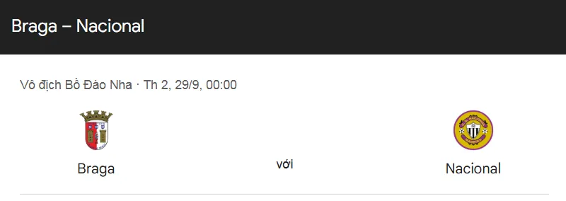 Tips bóng đá về trận đấu giữa Sporting Braga vs Nacional da Madeira uk88