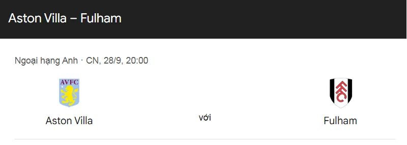 Tips bóng đá về trận đấu giữa Aston Villa vs Fulham uk88