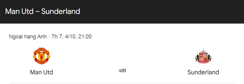 Nhận định bóng đá về trận đấu giữa Manchester United vs Sunderland uk88