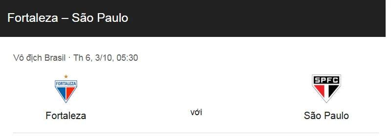 Nhận định bóng đá trận đấu giữa Fortaleza EC vs Sao Paulo SP uk88