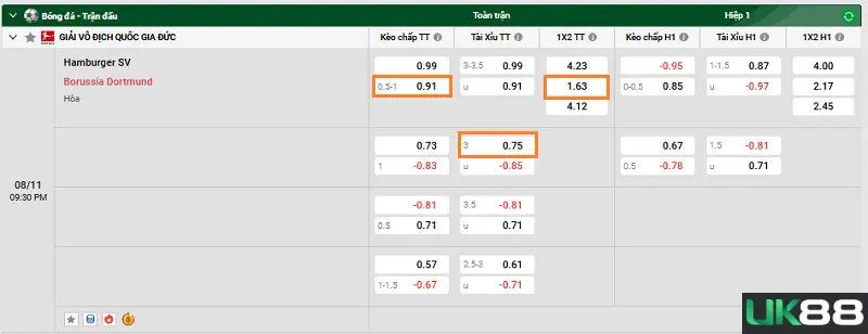 Hamburger SV vs Borussia Dortmund uk88 3