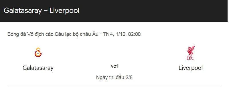 Nhận định bóng đá về trận đấu giữa Galatasaray vs Liverpool uk88