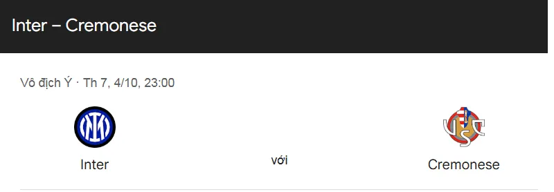 Tips bóng đá về trận đấu giữa Inter Milan vs Cremonese uk88