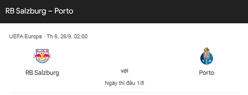 Tips bóng đá về trận đấu giữa Red Bull Salzburg vs FC Porto uk88