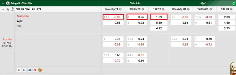 Tips bóng đá về trận đấu giữa Marseille vs Ajax uk88