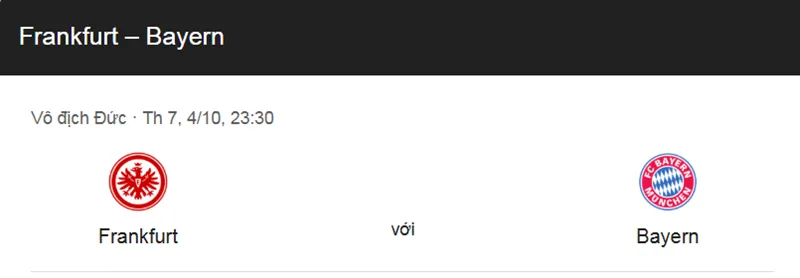 Nhận định bóng đá về trận đấu giữa Eintracht Frankfurt vs Bayern Munich uk88