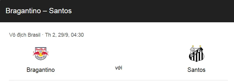 Tip kèo bóng đá RB Bragantino SP vs Santos SP uk88