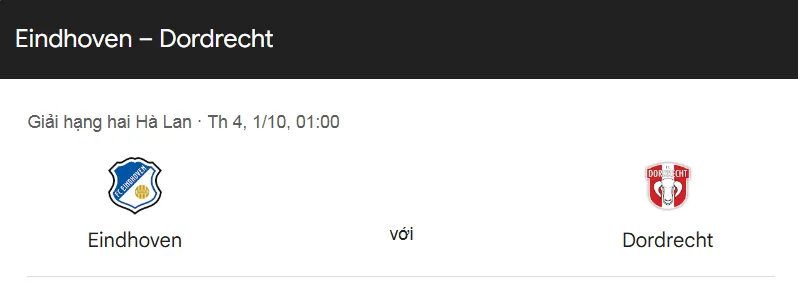 Nhận định trận đấu Eindhoven vs Dordrecht uk88