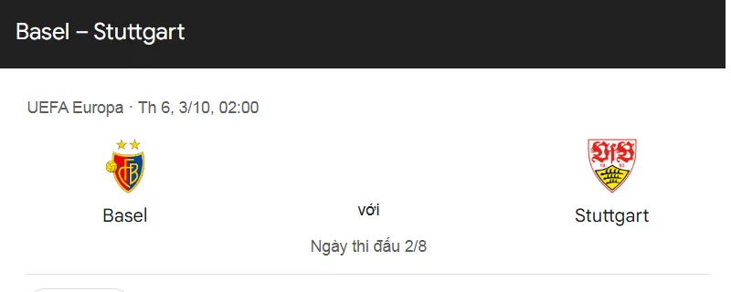 Tips bóng đá về trận đấu giữa Basel vs VfB Stuttgart uk88