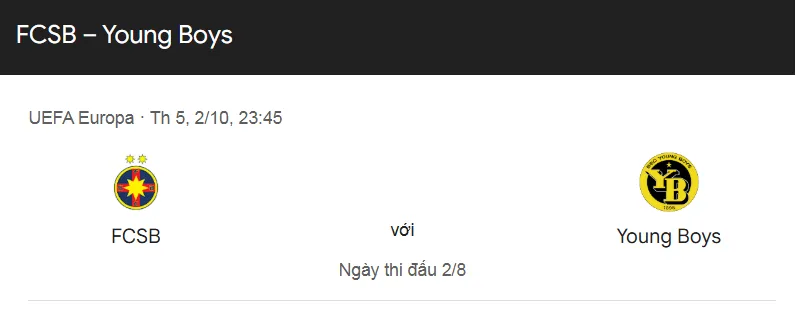 Tip kèo bóng đá Steaua Bucuresti vs Young Boys uk88