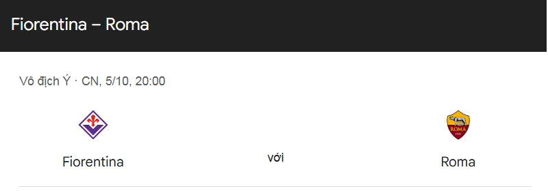 Tip kèo trận Fiorentina vs AS Roma uk88