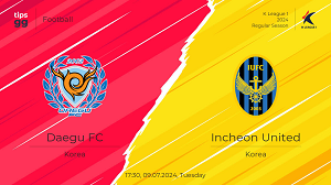 UK88 Tip kèo bóng đá trận Daegu vs Incheon United, 17h30 ngày 09/07/2024