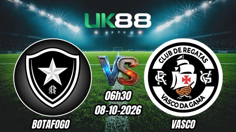 UK88 Soi kèo Botafogo vs Vasco | 06h30 - 08/10/2026 | Serie A Brazil