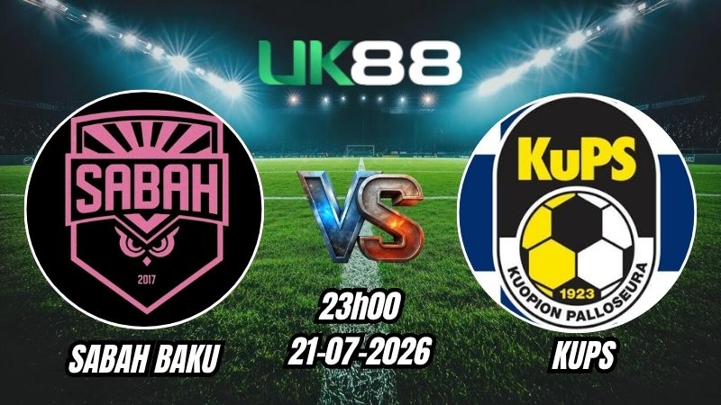 UK88 Soi kèo Sabah Baku vs KuPS | 23h00 – 21/07/2026 – Play-off Champions League
