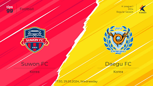 UK88 Tip kèo bóng đá trận Suwon FC vs Daegu, 17h30 ngày 29/05/2024