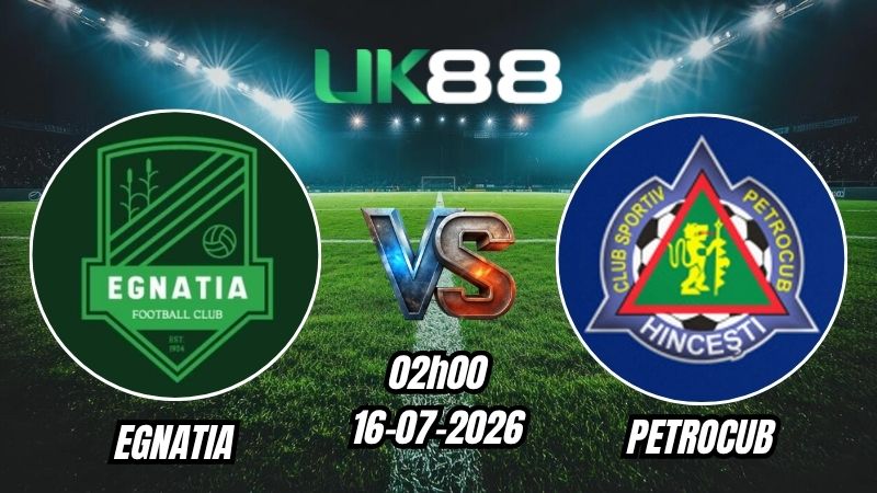 UK88 Soi kèo Egnatia vs Petrocub | 02h00 – 16/07/2026 – Play-off Champions League