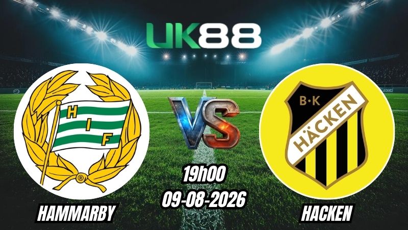 UK88 Soi kèo Hammarby vs Hacken | 19h00 - 09/08/2026 - VĐQG Thụy Điển