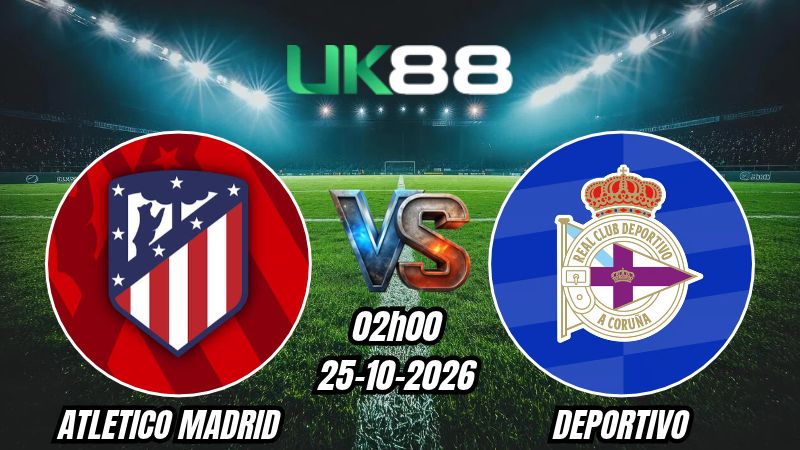 UK88 Soi kèo Atletico Madrid vs Deportivo | 02h00 - 25/10/2026 | La Liga