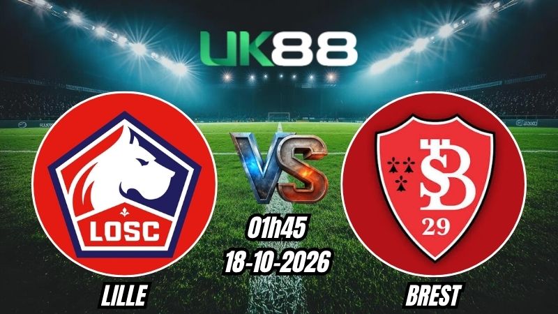 UK88 Soi kèo Lille vs Brest | 01h45 - 18/10/2026 | Ligue 1