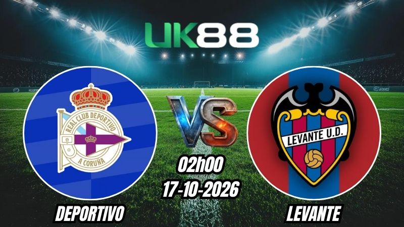 UK88 Soi kèo Deportivo vs Levante | 02h00 - 17/10/2026 | La Liga