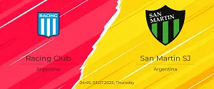 UK88 Nhận định trận đấu Racing Club vs San Martin De San Juan, 04h45 ngày 03/07/2025
