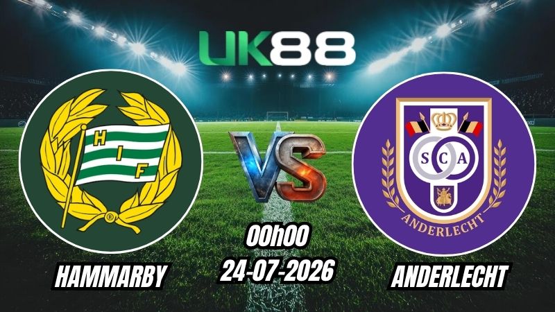 UK88 Soi kèo Hammarby vs Anderlecht | 00h00 – 24/07/2026 – Play-off Europa League