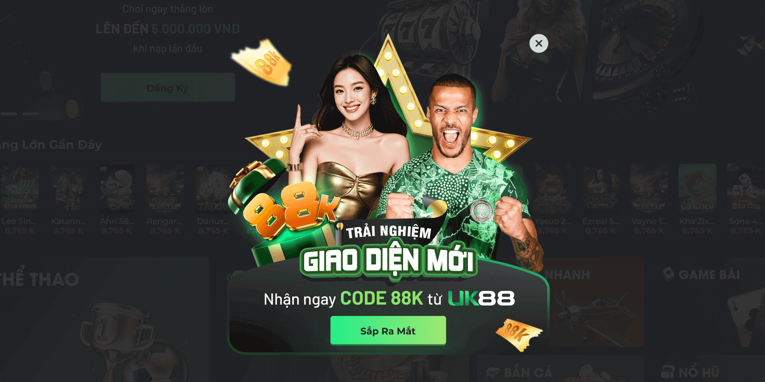 UK88 Mưa Gift Code chào đón giao diện mới UK88